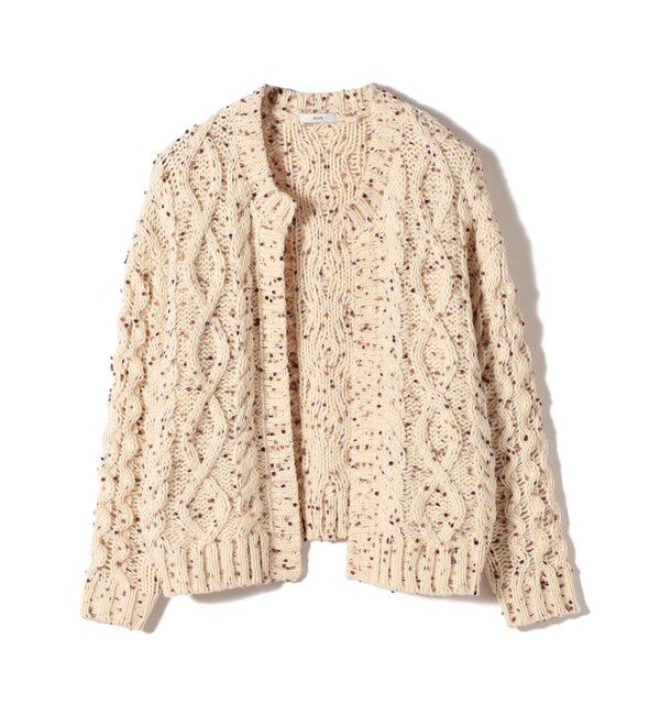 SHIPS for women「【WEB限定】〈手洗い可能〉ネップヤーン ケーブル ニット カーディガン」|カーディガン|
