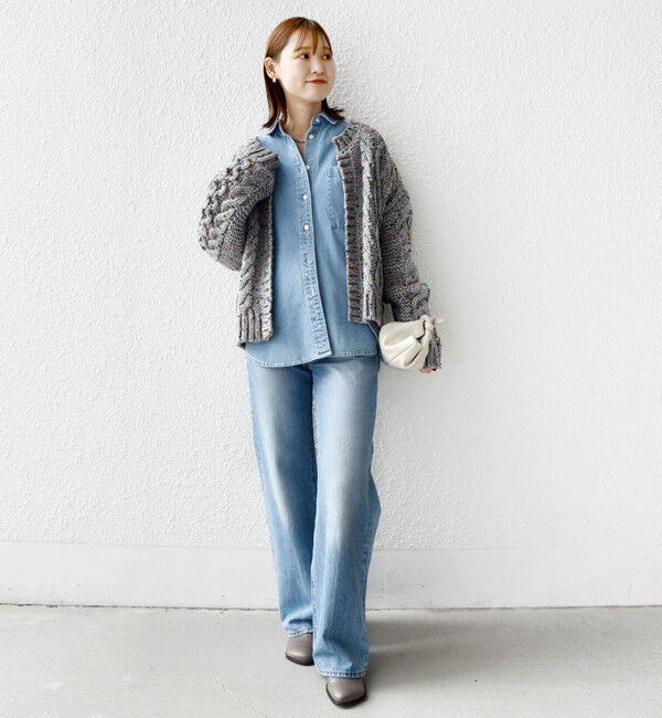 SHIPS for women「【WEB限定】〈手洗い可能〉ネップヤーン ケーブル ニット カーディガン」|カーディガン|