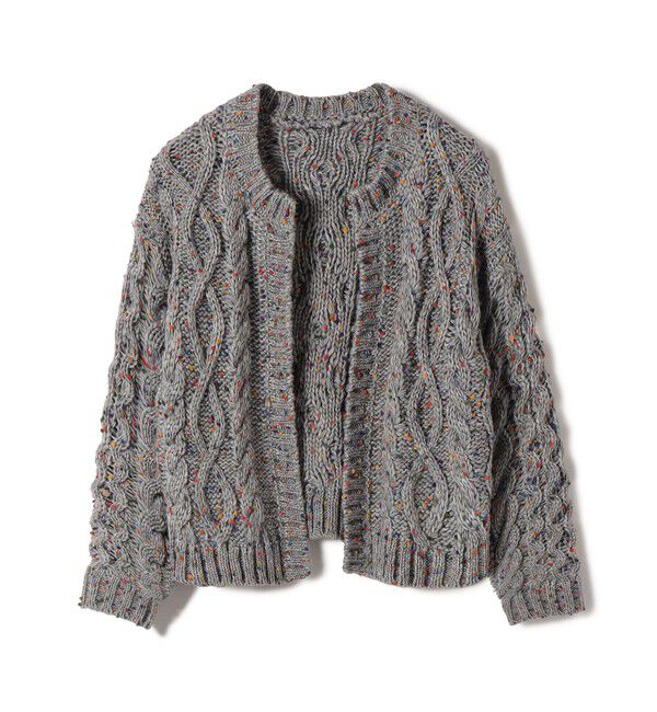 SHIPS for women「【WEB限定】〈手洗い可能〉ネップヤーン ケーブル ニット カーディガン」|カーディガン|
