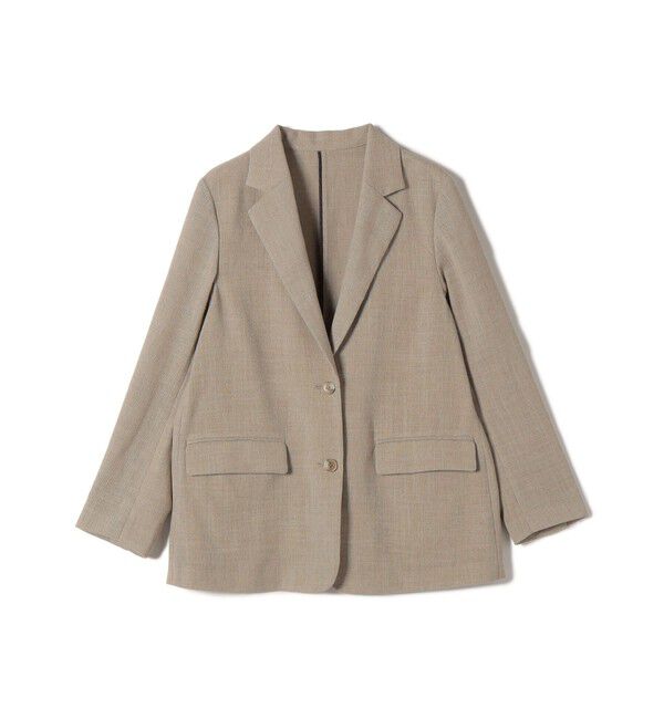 SHIPS for women「《予約》〈吸水速乾・手洗い可能〉麻調 ドンゴロス 2釦 ジャケット」|テーラードジャケット|