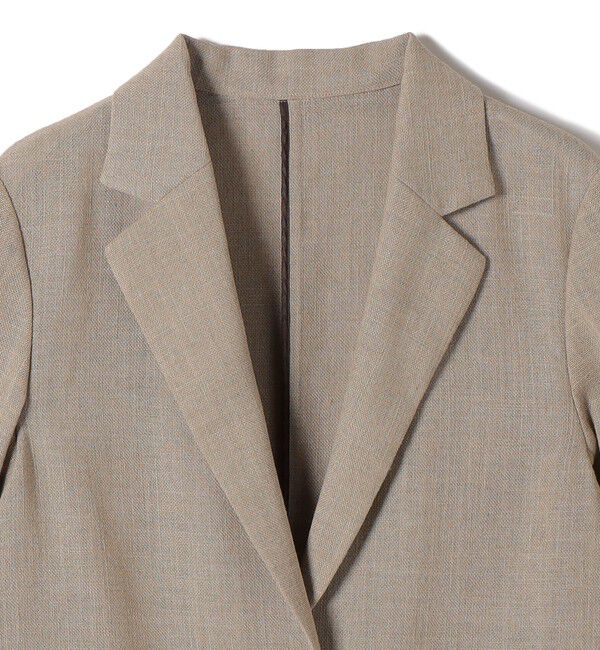 SHIPS for women「《予約》〈吸水速乾・手洗い可能〉麻調 ドンゴロス 2釦 ジャケット」|テーラードジャケット|