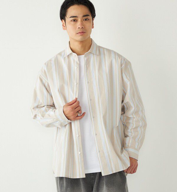 SHIPS Colors 「《予約》SHIPS Colors:ストライプ リラックスフィット シャツ◆」|シャツ・ブラウス|