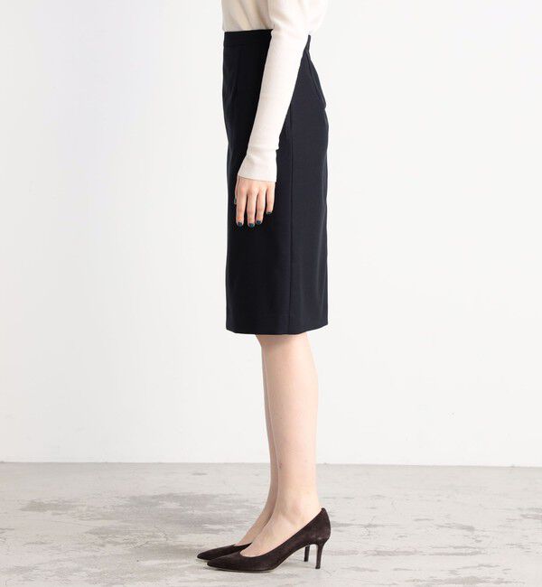 TOMORROWLAND collection「ウールストレッチオックス Iラインスカート」|タイト|