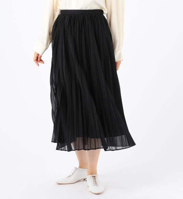 Ballsey「グリティーボイル プリーツミディスカート」|スカート|19 ブラック