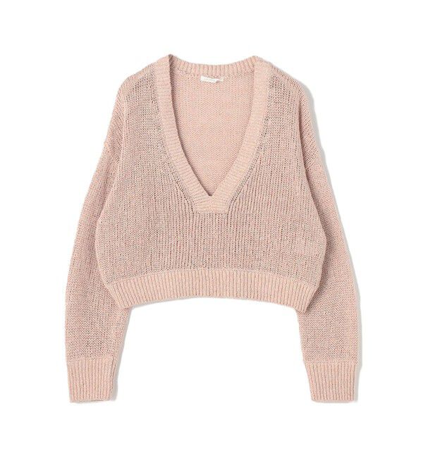 GALERIE VIE「ラスティックヤーン Vネックプルオーバー」|ニット・セーター|31 ライトピンク