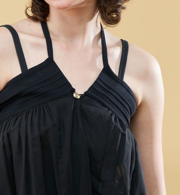 DES PRES「コットンオーガンジー 2-wayギャザースカート」|フレア|