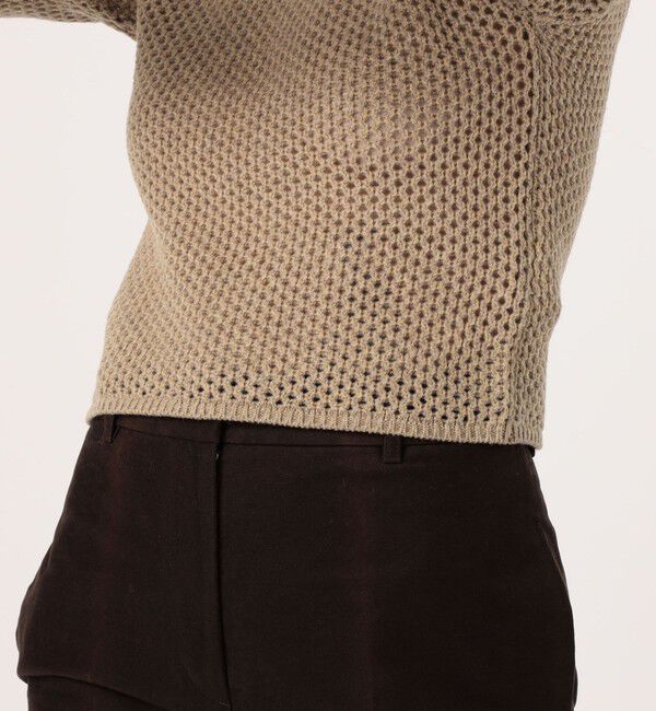MACPHEE「ウールメッシュ ハーフスリーブプルオーバー」|ニット・セーター|