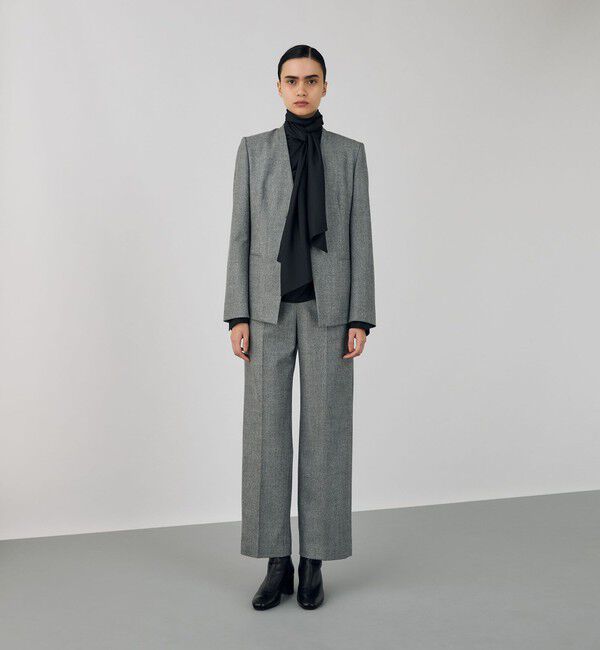 DES PRES「フランネルウールストレッチ セミワイドパンツ」|スラックス|