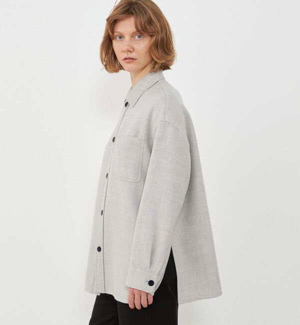 GALERIE VIE「エアーダブルフェイス オーバーシャツブルゾン」|ブルゾン・スタジャン|