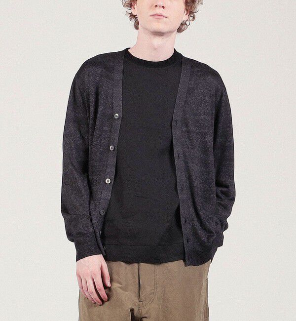 TOMORROWLAND MENS「TOMORROWLAND tricot ティントリネン Vネックカーディガン」|カーディガン|