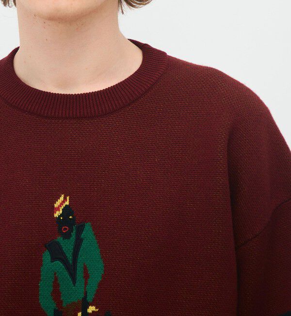 CABaN「CABaN コットンカシミヤジャカード JAZZ VIBRAPHONE クルーネックプルオーバー」|ニット・セーター|