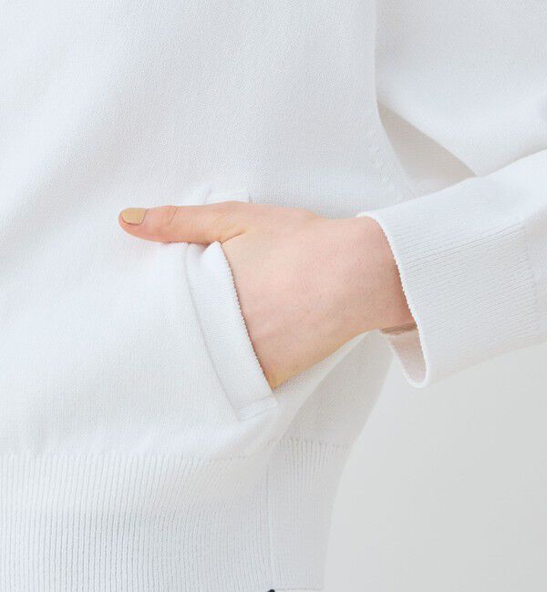 GALERIE VIE「ウェーブコットン ジップアップブルゾン」|カーディガン|