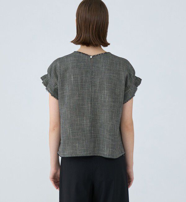 Ballsey「ポリエステルレーヨンカラミ タックスリーブブラウス」|シャツ・ブラウス|