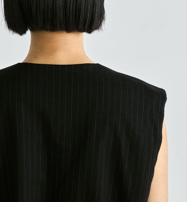 Edition「リネンストレッチ Vネックジレ」|ベスト・ジレ|