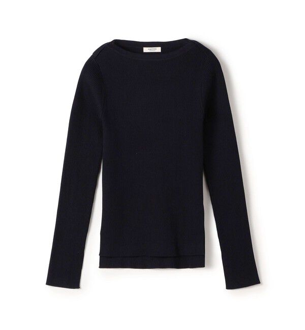 MACPHEE「コットンリブ ボートネックプルオーバー」|ニット・セーター|69 ネイビー