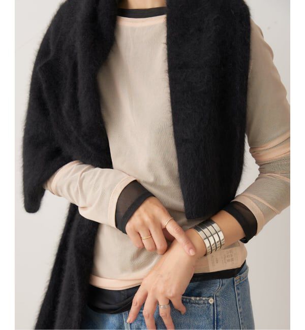 Plage「sheer mesh b/n Tシャツ」|Tシャツ・カットソー|