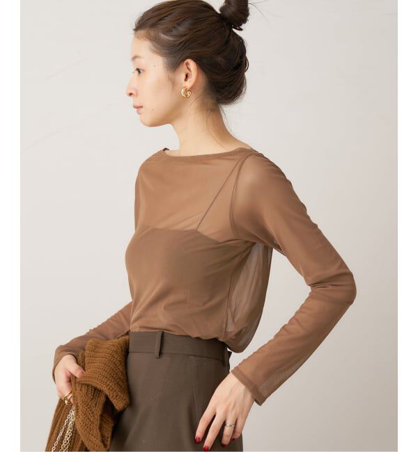 Plage「sheer mesh b/n Tシャツ」|Tシャツ・カットソー|