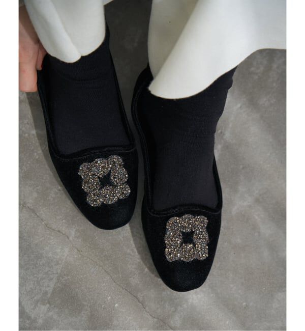 IENA「《WEB限定/追加》MALUS/マリュス VELVET BIJOU SHOES」|その他|