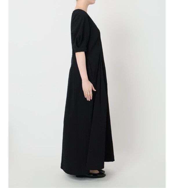 IENA「《WEB限定/追加2》B. サッカーVネックワンピース」|ワンピース|