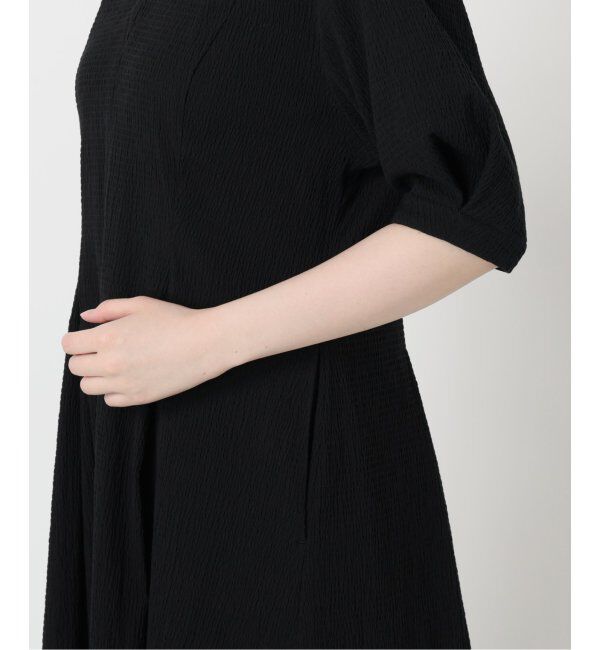 IENA「《WEB限定/追加2》B. サッカーVネックワンピース」|ワンピース|