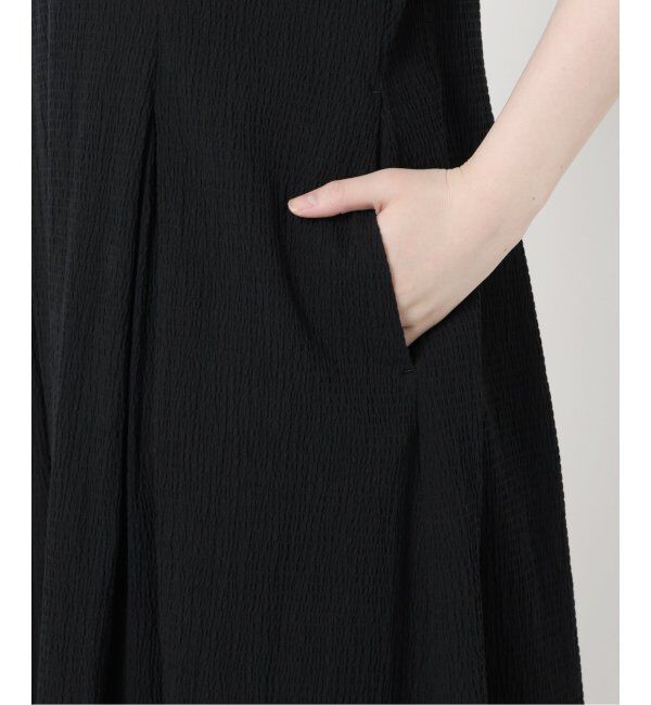 IENA「《WEB限定/追加2》B. サッカーVネックワンピース」|ワンピース|