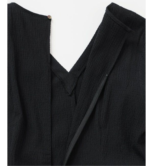 IENA「《WEB限定/追加2》B. サッカーVネックワンピース」|ワンピース|