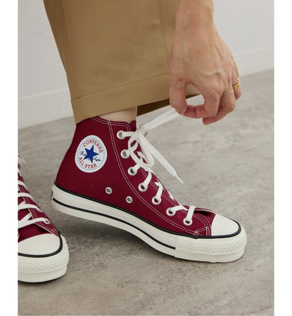 IENA「CONVERSE/コンバース CANVAS ALL STAR J HI* スニーカー 31316710」|スニーカー|ボルドー