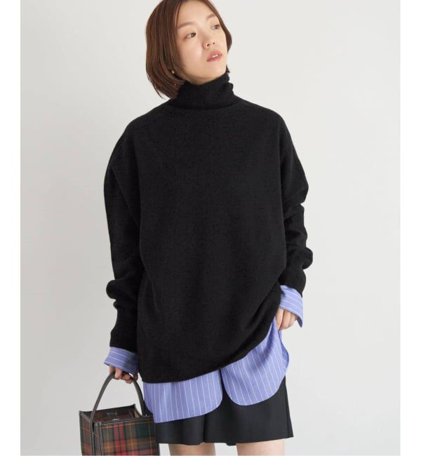 IENA「《追加》Fineニュージーウール ハイネックプルオーバー」|ニット・セーター|