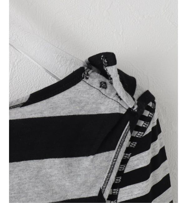 PULP「【Geek Office / ギークオフィス】OPEN YY / STRIPE CONVERTIBLE HOOK TOP DRESS」|Tシャツ・カットソー|