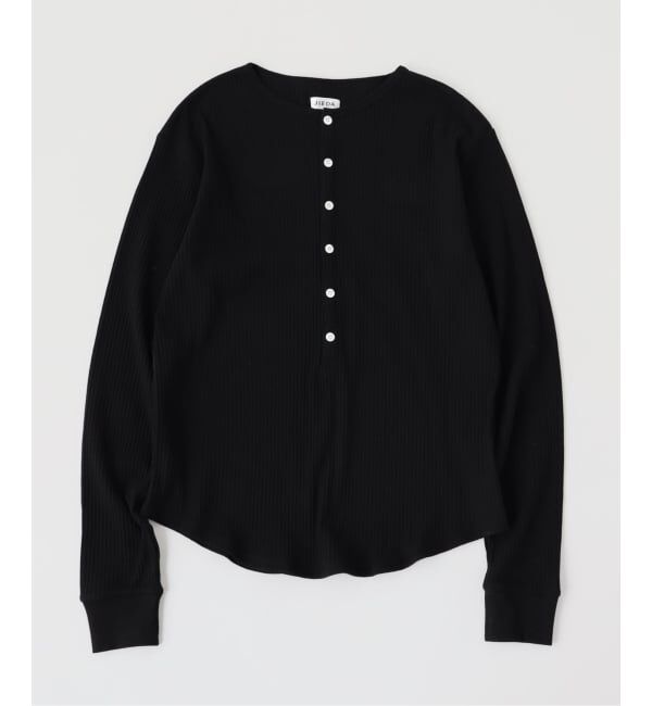 PULP「JIEDA / ジエダ VINTAGE LIGHT RIB HENRY NECK L/S」|Tシャツ・カットソー|ブラック
