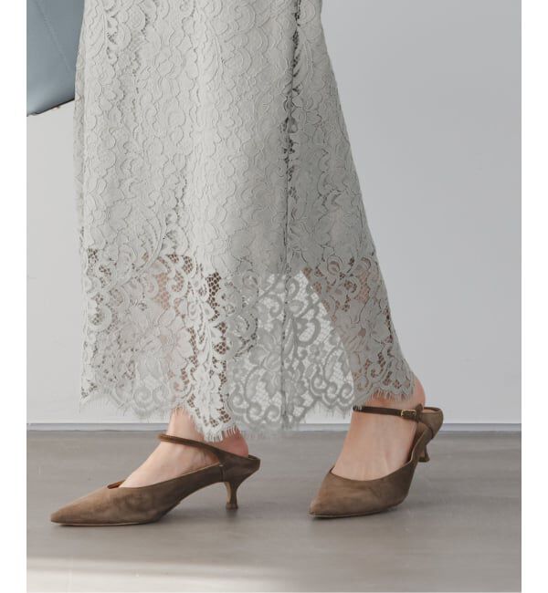 NOBLE「《追加予約》リバーレースIラインスカート」|スカート|