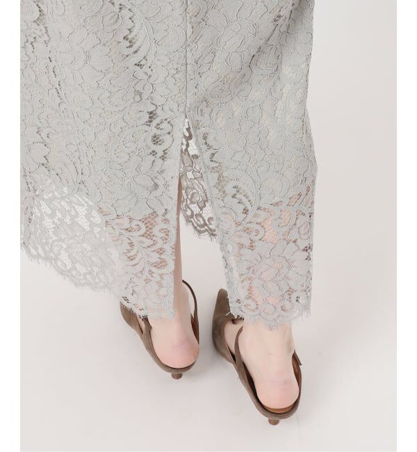 NOBLE「《追加予約》リバーレースIラインスカート」|スカート|