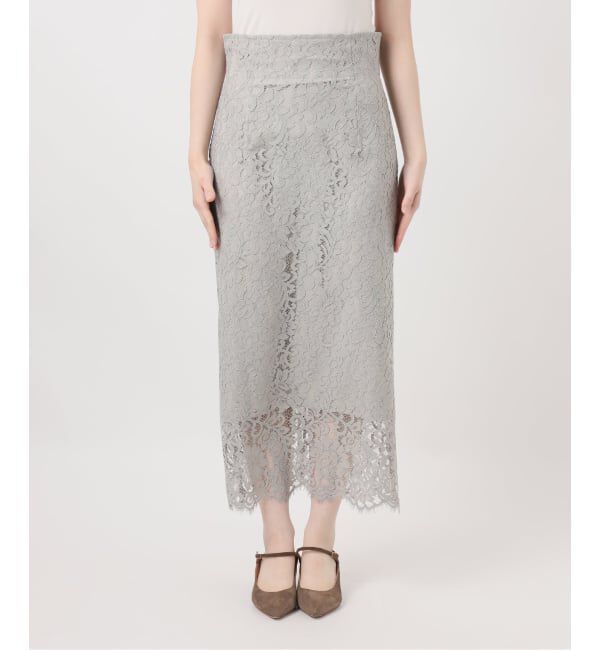 NOBLE「《追加予約》リバーレースIラインスカート」|スカート|