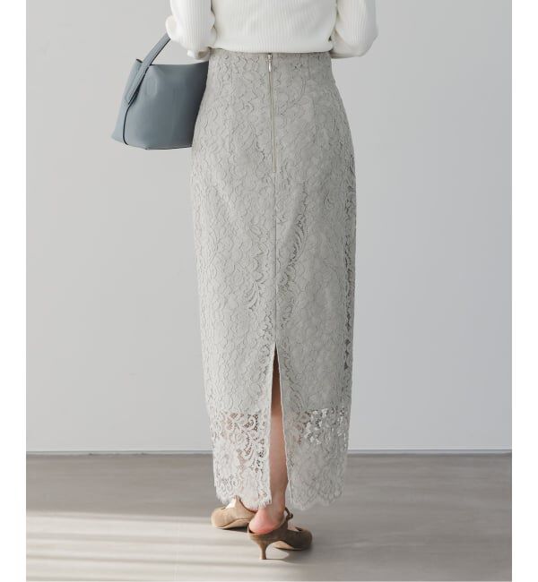 NOBLE「《追加予約》リバーレースIラインスカート」|スカート|