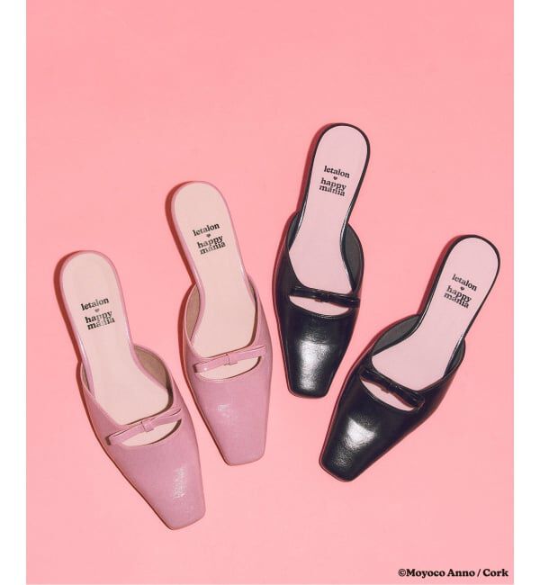  「《予約》LE TALON&times;HAPPY MANIA3.5cmスクエアリボンミュール」|パンプス|