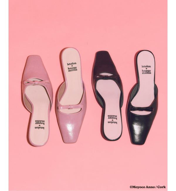  「《予約》LE TALON&times;HAPPY MANIA3.5cmスクエアリボンミュール」|パンプス|