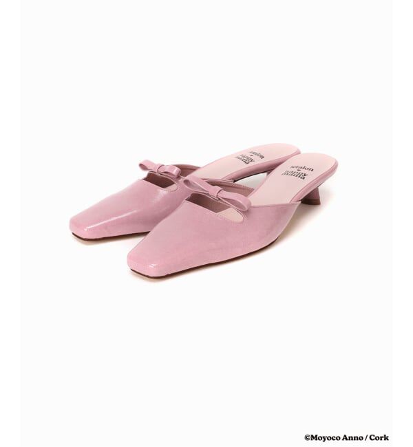  「《予約》LE TALON&times;HAPPY MANIA3.5cmスクエアリボンミュール」|パンプス|