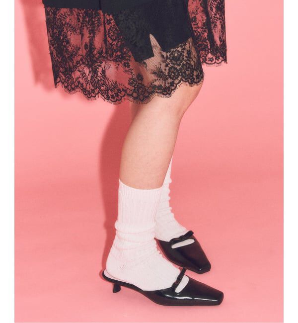  「《予約》LE TALON&times;HAPPY MANIA3.5cmスクエアリボンミュール」|パンプス|