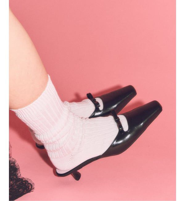  「《予約》LE TALON&times;HAPPY MANIA3.5cmスクエアリボンミュール」|パンプス|