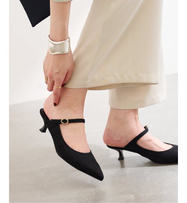  「《追加予約》4.5cmポインテッドストラップミュール」|パンプス|