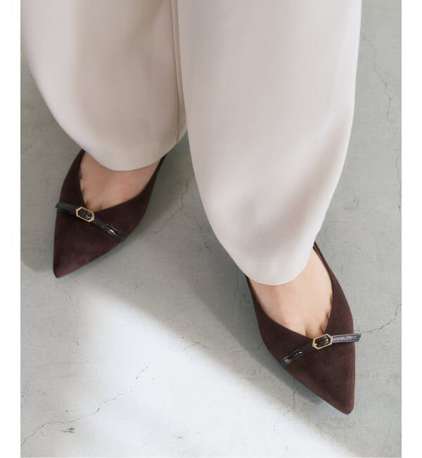  「《予約》4.5cmポインテッドナローベルトパンプス」|パンプス|