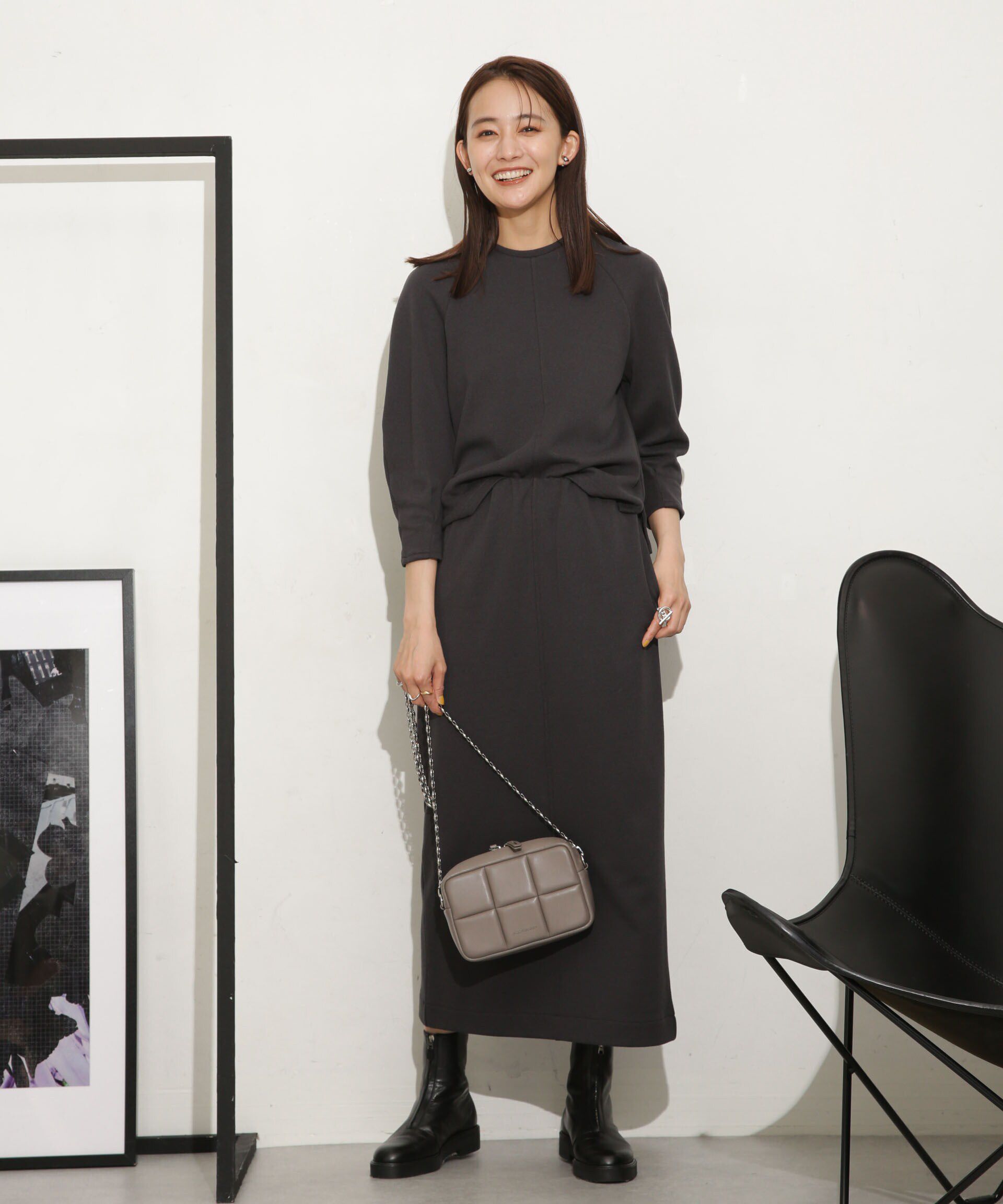 nano･universe「ミニブークレIラインスカート(セットアップ可)」|スカート|