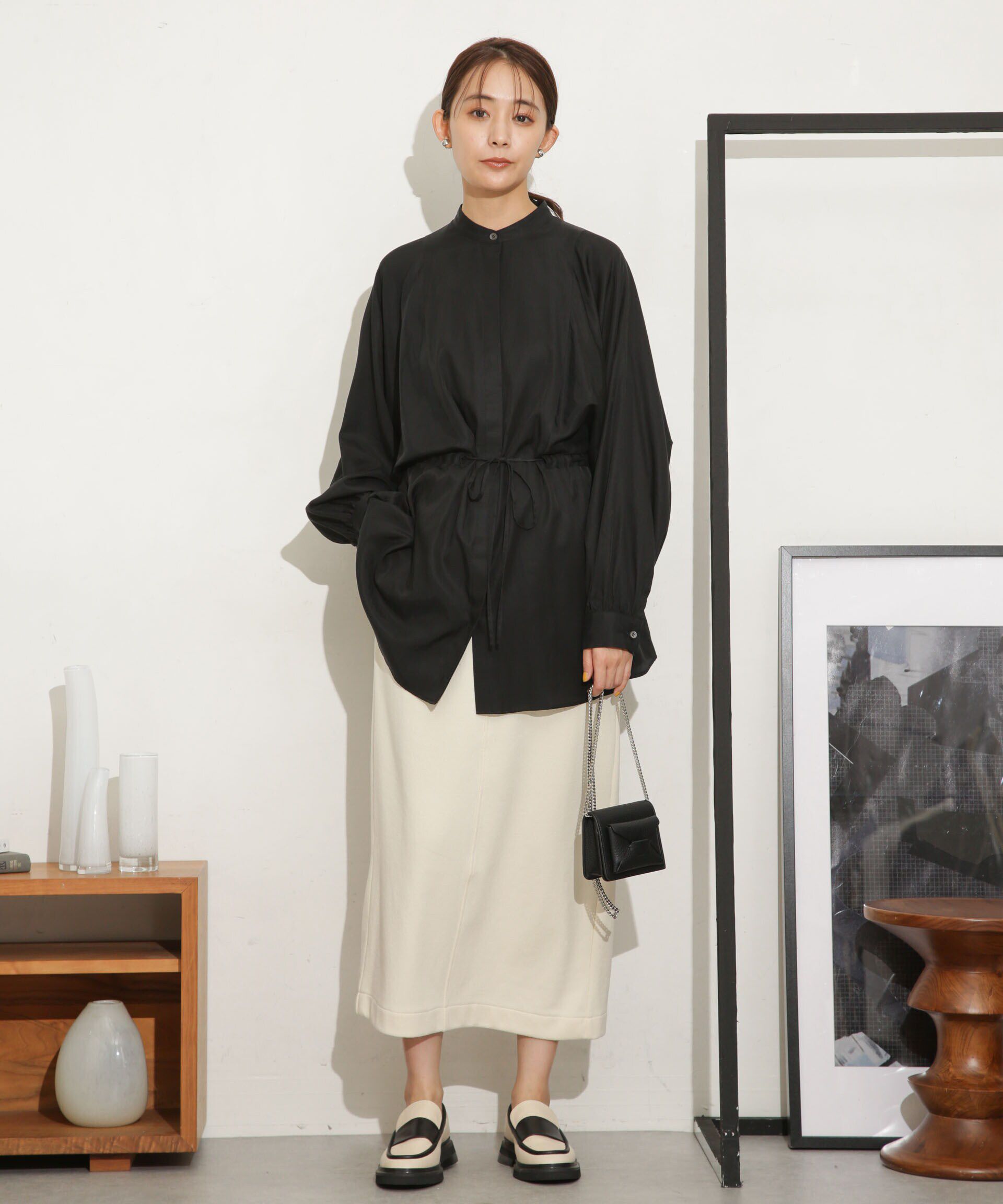 nano･universe「ミニブークレIラインスカート(セットアップ可)」|スカート|