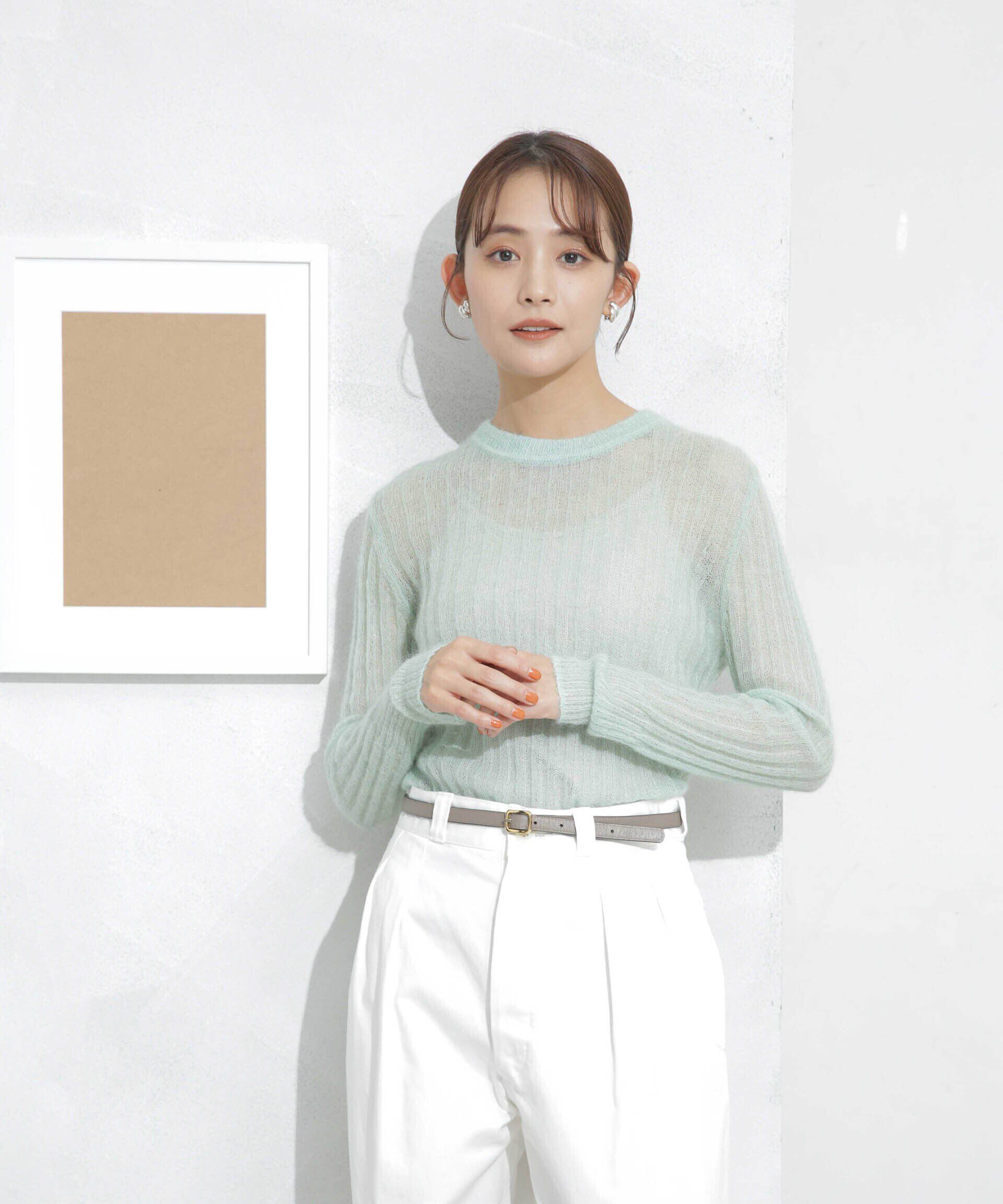 nano･universe「シアーモヘヤリブニットプルオーバー」|ニット・セーター|