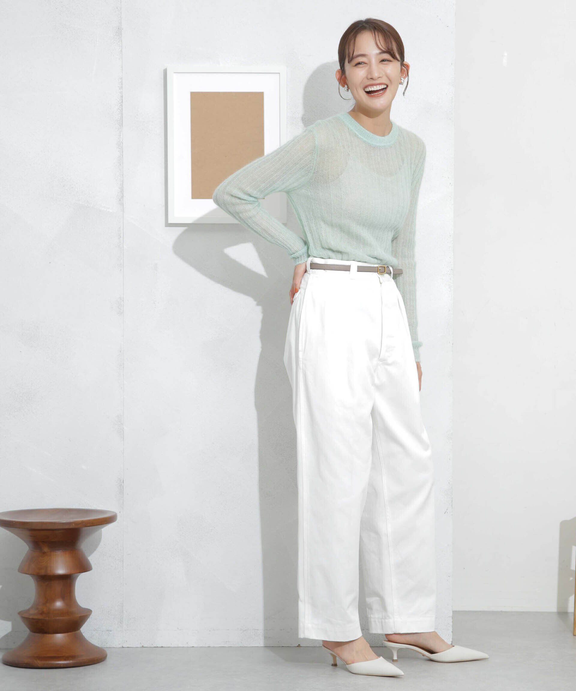 nano･universe「シアーモヘヤリブニットプルオーバー」|ニット・セーター|