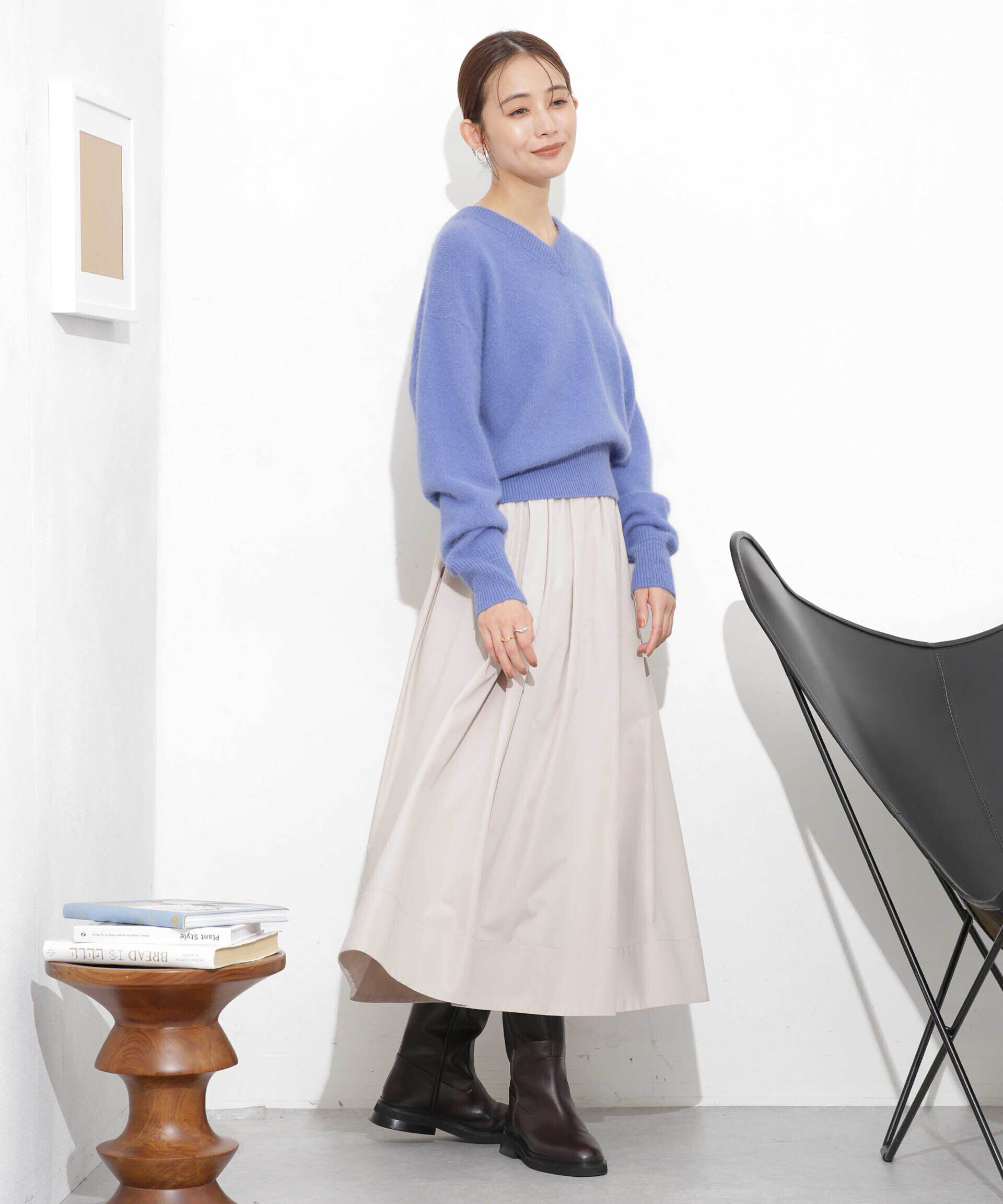 nano･universe「ウォッシャブルフォックス Vネックニットプルオーバー」|ニット・セーター|