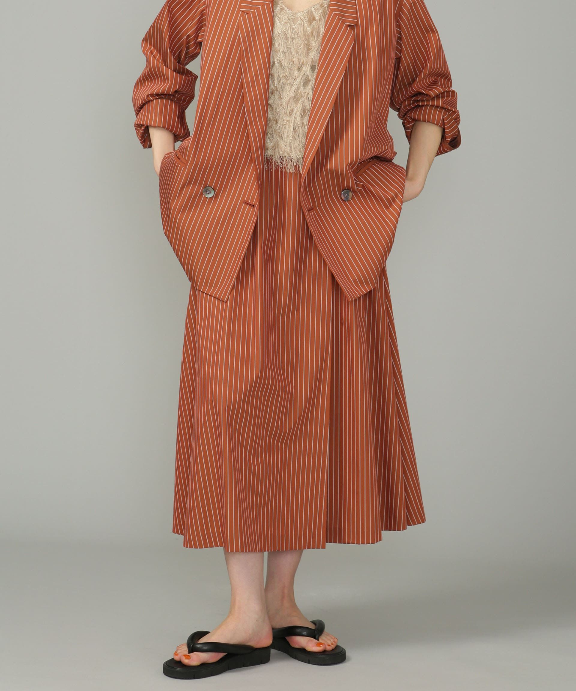 nano･universe「LB.01/コットンポリエステル タックフレアスカート」|スカート|