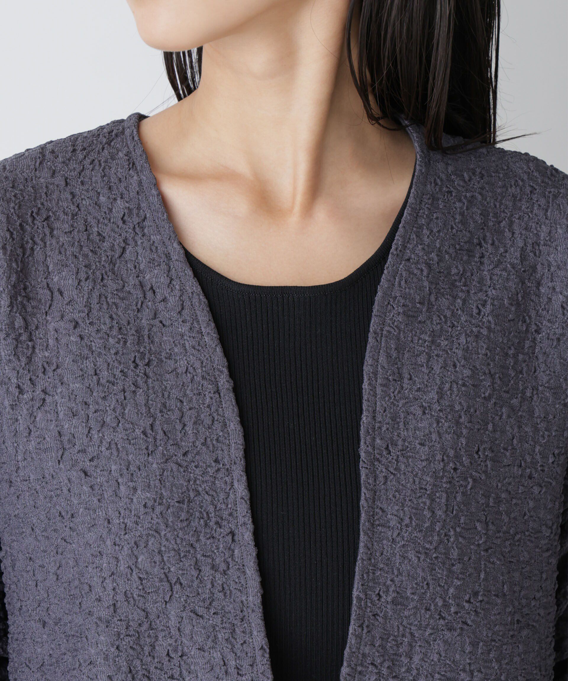 nano･universe「シャーリングドロストカーディガン」|Tシャツ・カットソー|