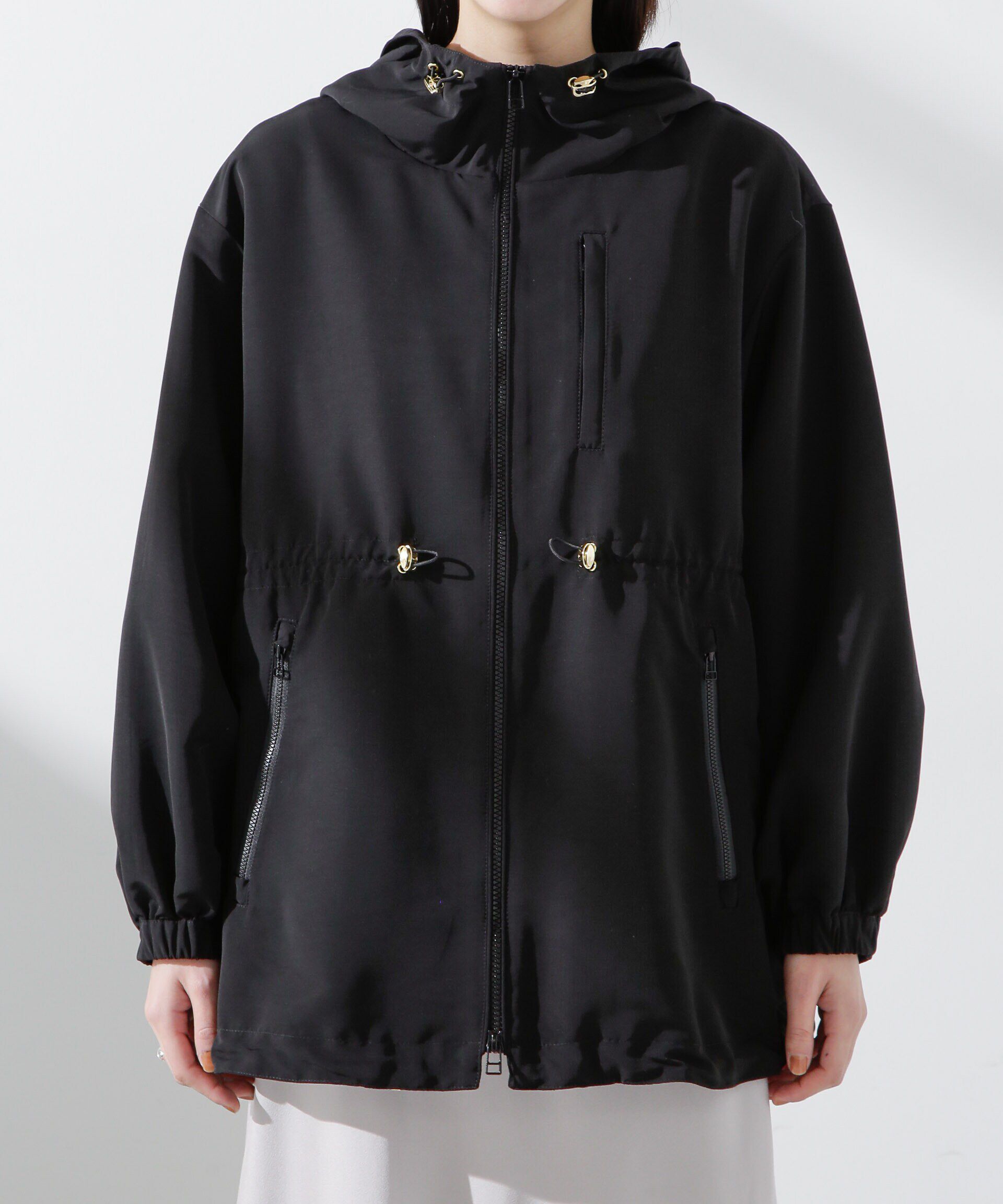 nano･universe「撥水グログランフードブルゾン」|ブルゾン・スタジャン|