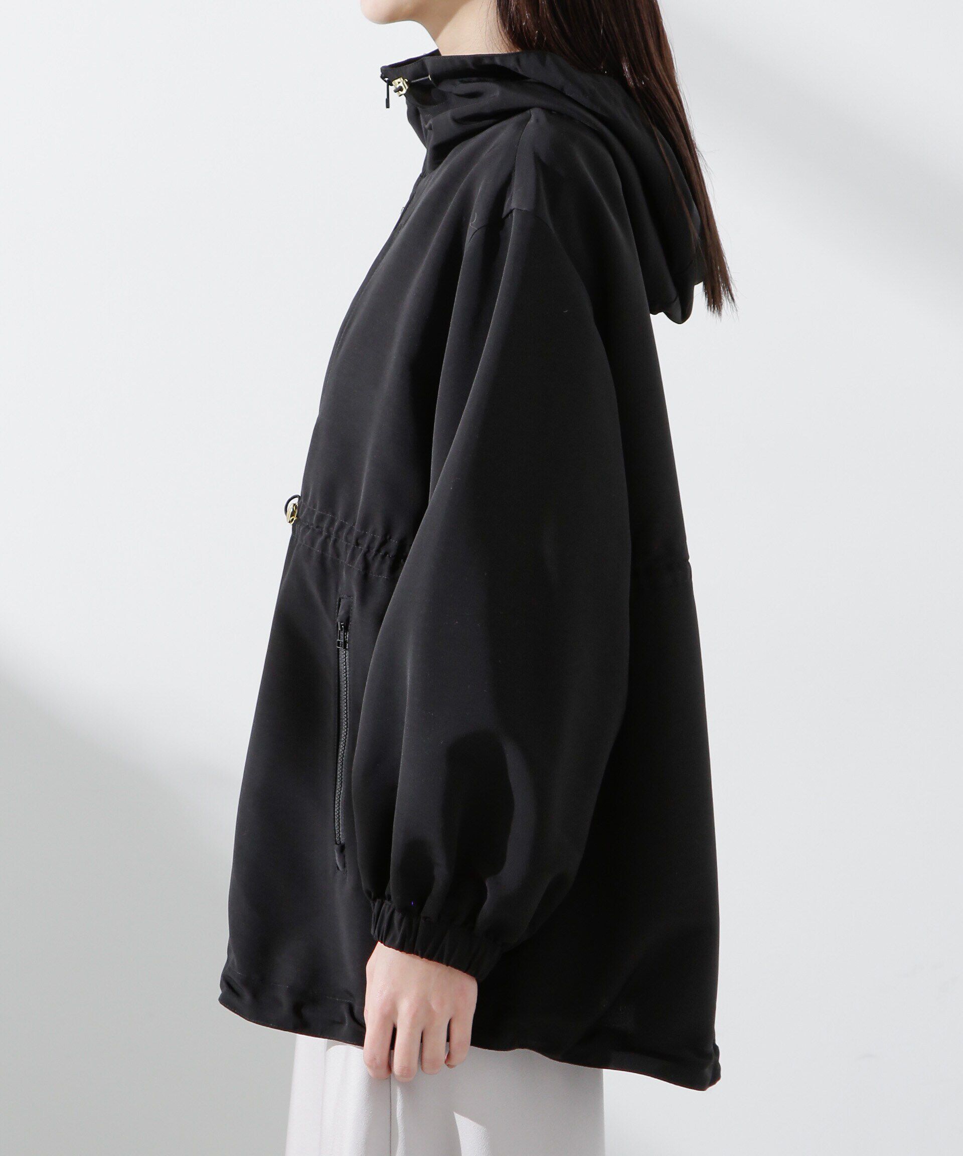 nano･universe「撥水グログランフードブルゾン」|ブルゾン・スタジャン|